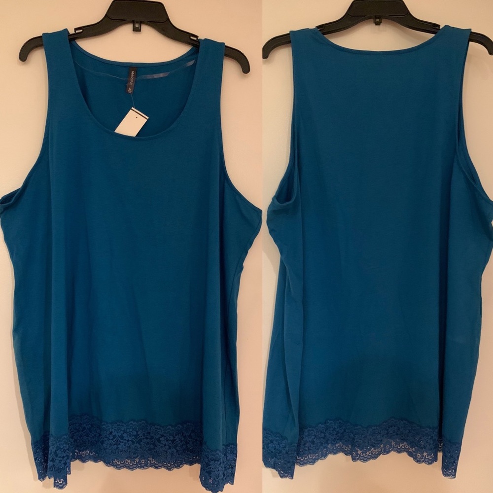 NWT Long Lace Hem Tank